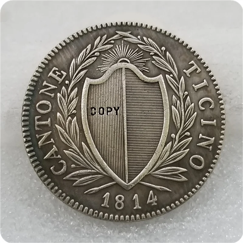 1814 Швейцария Tessin 4 Франкен копия серебряной монеты | Дом и сад