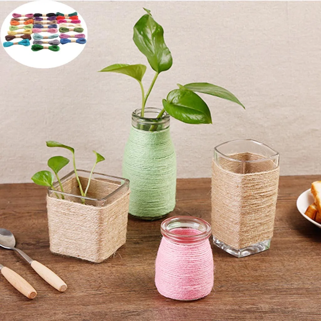 2020 аксессуары для украшения дома цветная пеньковая веревка сделай сам 2 мм