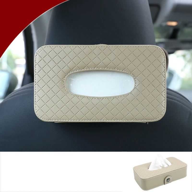 beige hangling Lsrtw2017 кожа салона коробка ткани для Skoda Kodiaq интерьер молдинги аксессуары - Название цвета: beige hangling