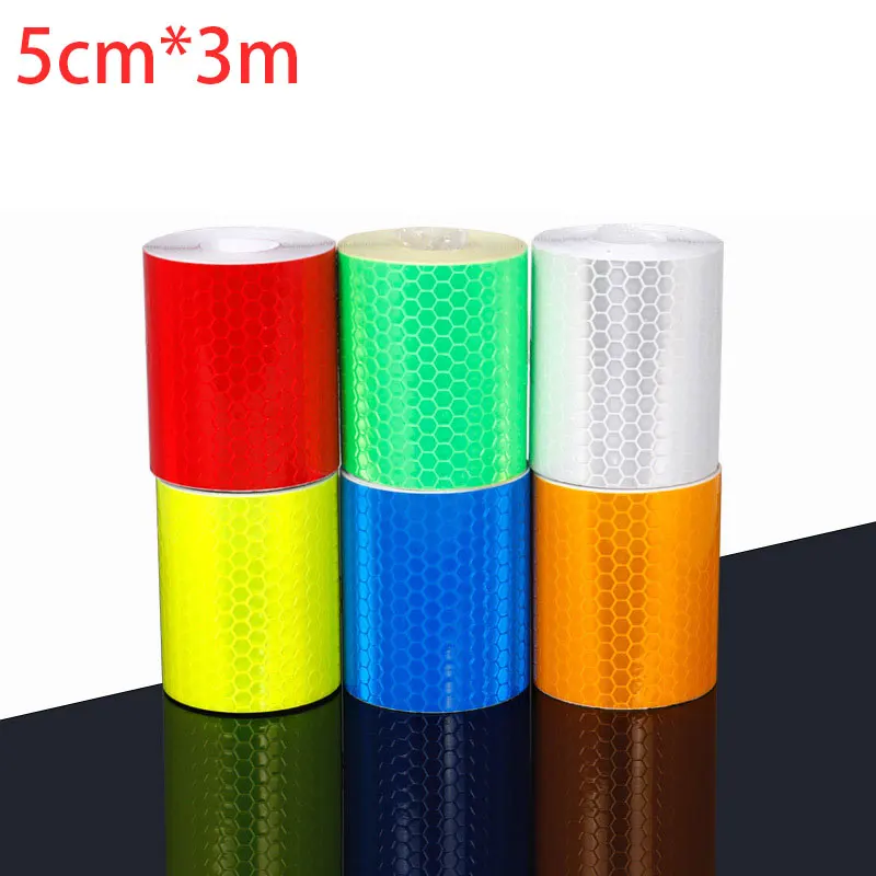 

5cm*3m Bike Body Reflective Safety Stickers Reflective Safety Warning Conspicuity Tape Film Sticker Strip Bicycle Accessories