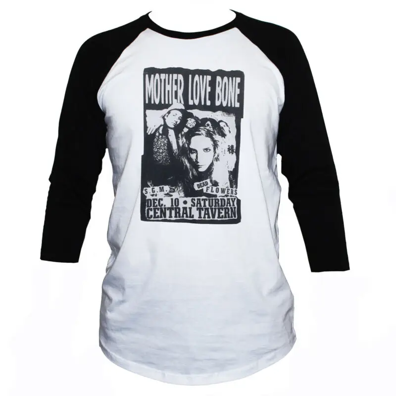 MOTHER LOVE BONE Футболка гранж Альтернативная металлическая 3/4 рукав мужской женский
