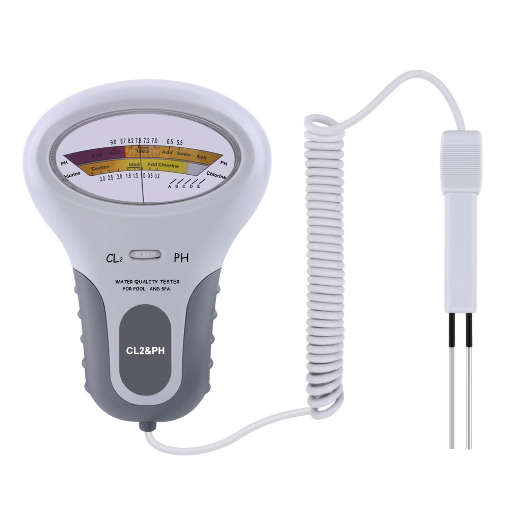 

Тестер уровня воды PH Cl2, детектор уровня PH хлора в бассейне, для ванной