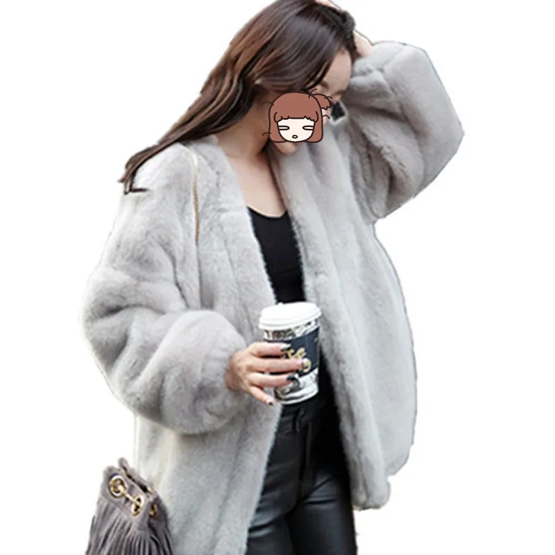 Женское меховое пальто новинка сезона осень-зима 2019 кардиган на молнии из