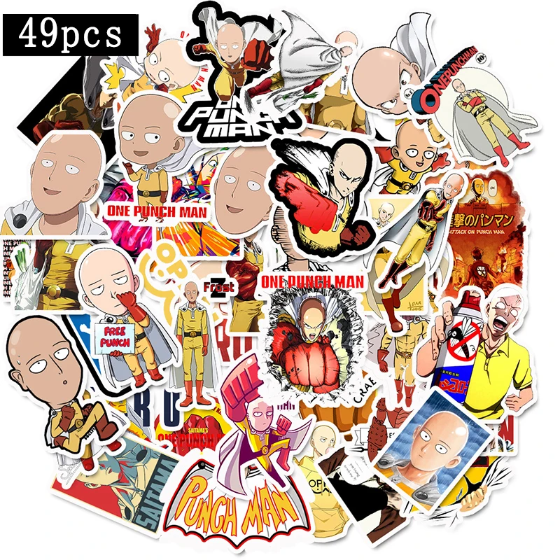 70Pcs/lot Japanese Anime ONE PUNCH-MAN Stickers For Car Laptop Phone Skateboard Motorcycle Bicycle Cartoon Sticker F4 |