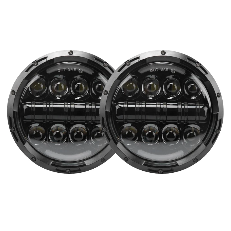 7 дюймов 12 В круглый светодиодный фары для автомобиля DRL автомобильные Jeep Wrangler JK TJ