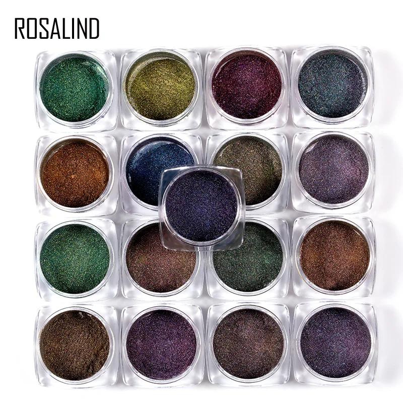 Распродажа скидка ROSALIND 0 2 г Лазерная пудра Павлин для ногтей блестки пигмент