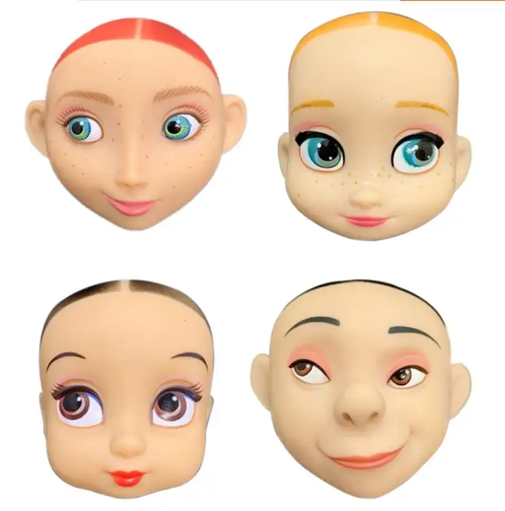 Голова куклы принцессы без волос Принцесса салон головы Русалка Эльза DIY