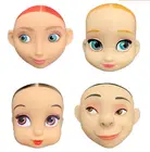 Принцесса Кукольная голова без волос Принцесса салонные головки Русалка Эльза самодельные растения голова для волос белая коричневая белая черная кожа кукольные головки для девочек