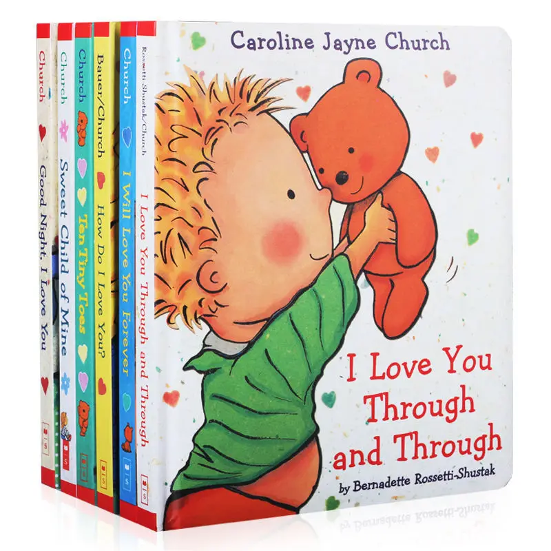 5 Book Good Night Caroline Jayne Church Parent-Child Enlightenment Picture Book Point-Reading Edition Free Audio