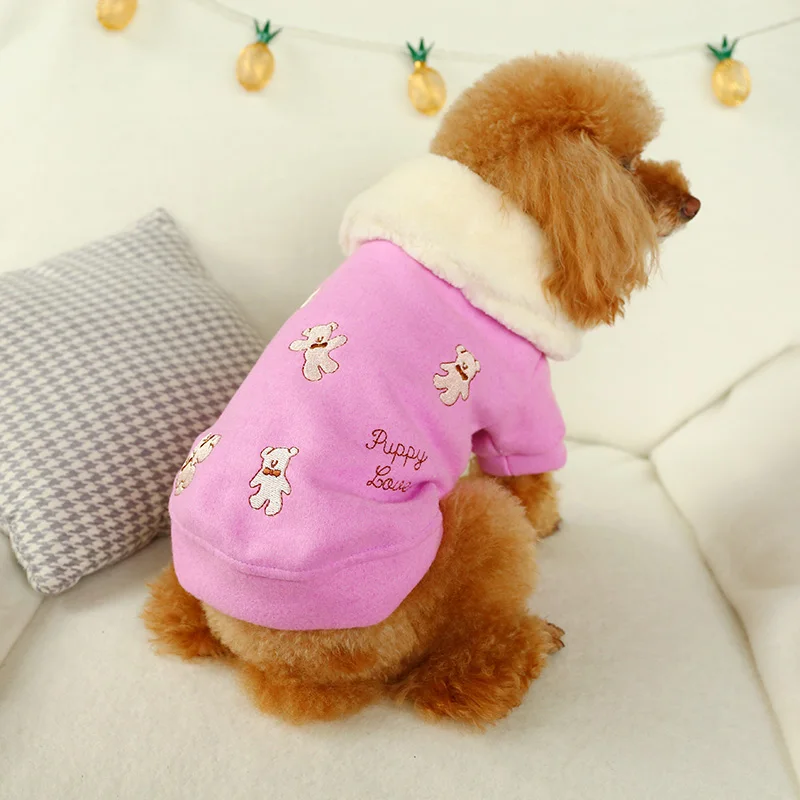 PETCIRCLE одежда для питомца Мишка Pomeranian Bichon маленькая собака бархатная осенняя и