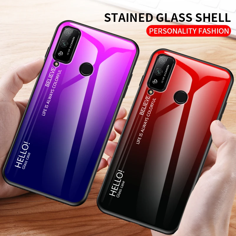 Модный чехол из витражного стекла для телефона Huawei Honor Play 4T Pro Play3 V30 V20