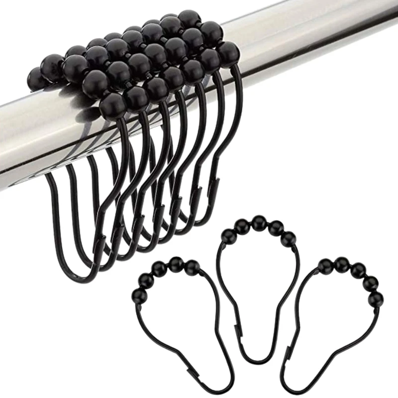 

24 Pcs Shower Curtain Hooks Rings Metal Shower Curtain Hooks Rings for Bathroom Shower Rods Curtains Promotion