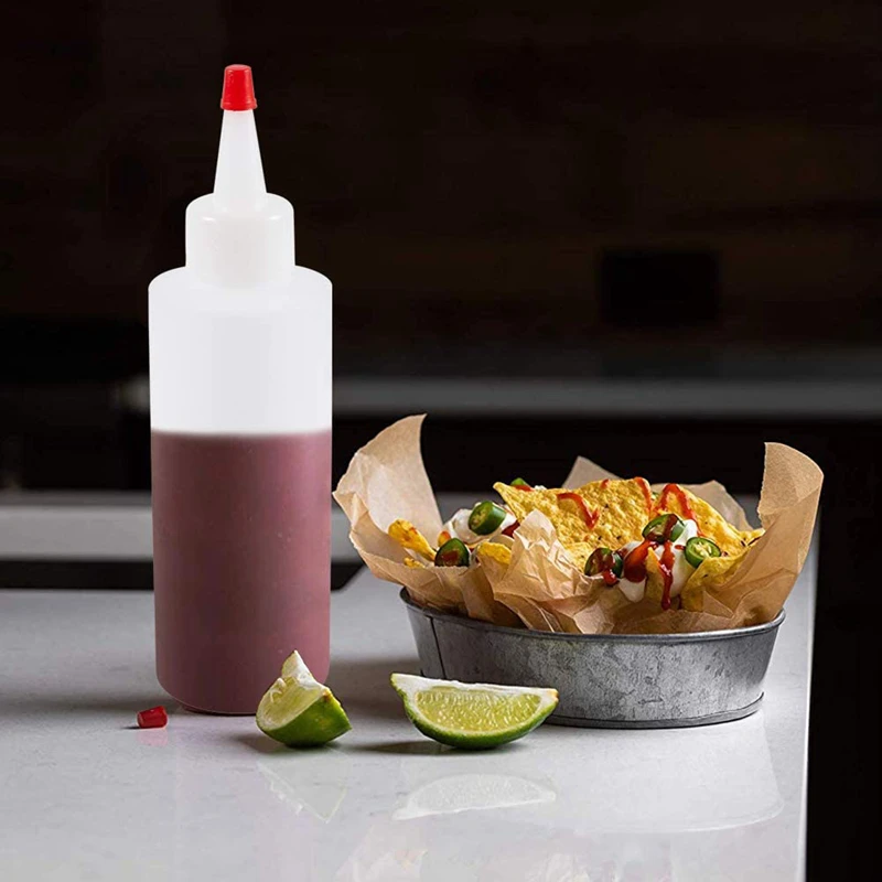 

20Pack 120Ml PE Squeeze Dispensing Bottles with Red Tip Caps - Good for Crafts, Art, Glue, Multi Purpose