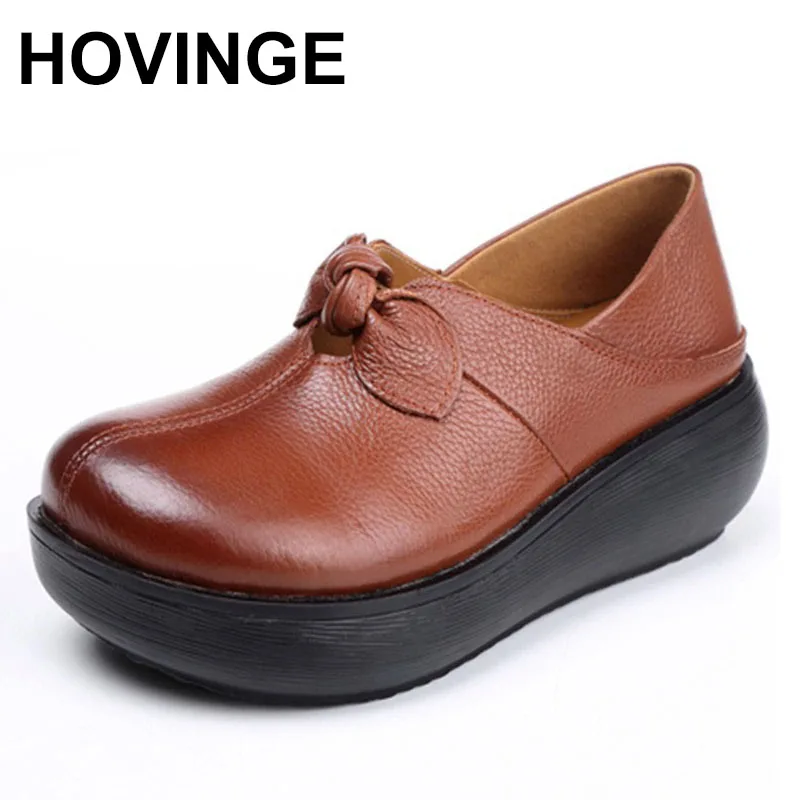 

HOVINGE Новый галстук-бабочка; Сезон весна-осень; Женская обувь из коровьей кожи на платформе на тонком высоком каблуке женские туфли на плоско...