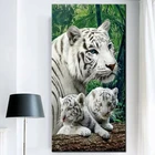 Алмазная живопись tigress and tiger cubs, полноразмерная Алмазная вышивка, круглая вышивка, мультяшная мозаика с животными, король, домашнее искусство EE1459