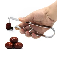 1pcs stainless steel cherry pitters long handle fruit corer seed remover for jujube hawthorn fruit vegetable tool
