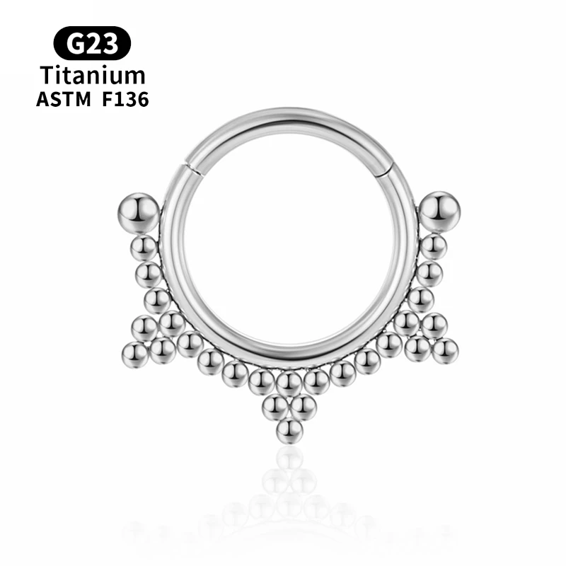 F136 титановое индийское кольцо в форме цветка для носа хирургическая диафрагма