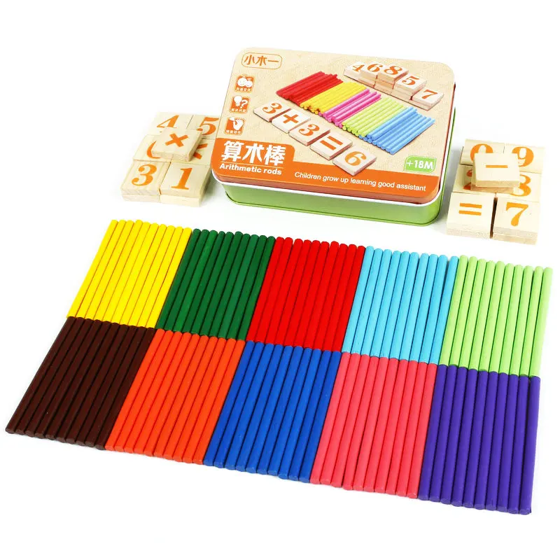 Бесплатная доставка 0-9 цифровой блок арифметический счет Обучающие палочки