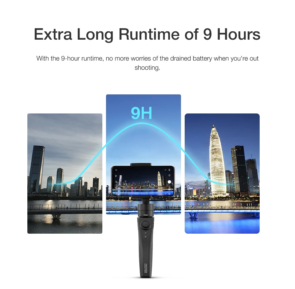 Стабилизатор ZHIYUN P1 Ручной для смартфонов iPhone Samsung Xiaomi 3 оси|Стабилизаторы и