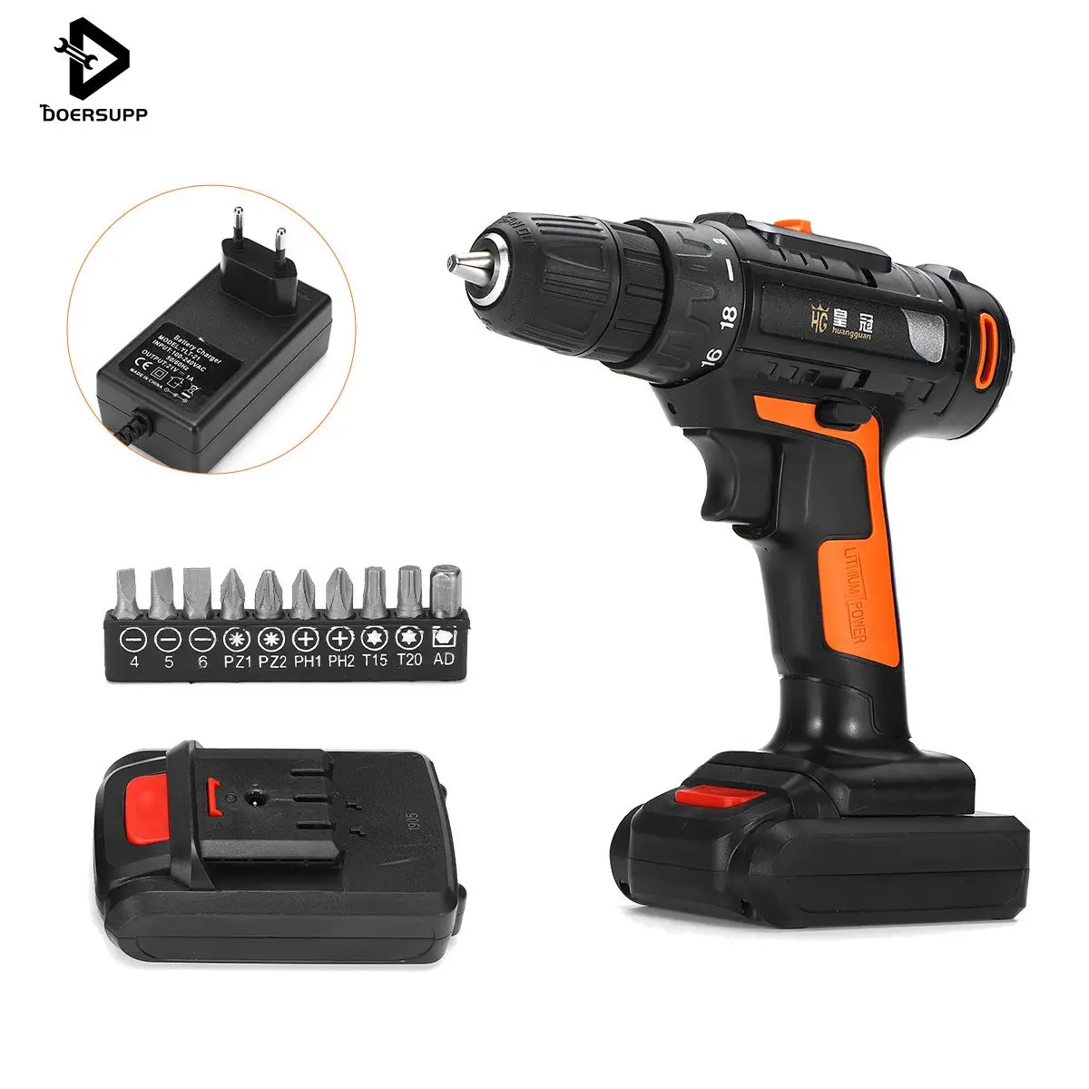 Электрическая дрель беспроводная перезаряжаемая Набор отверток набор