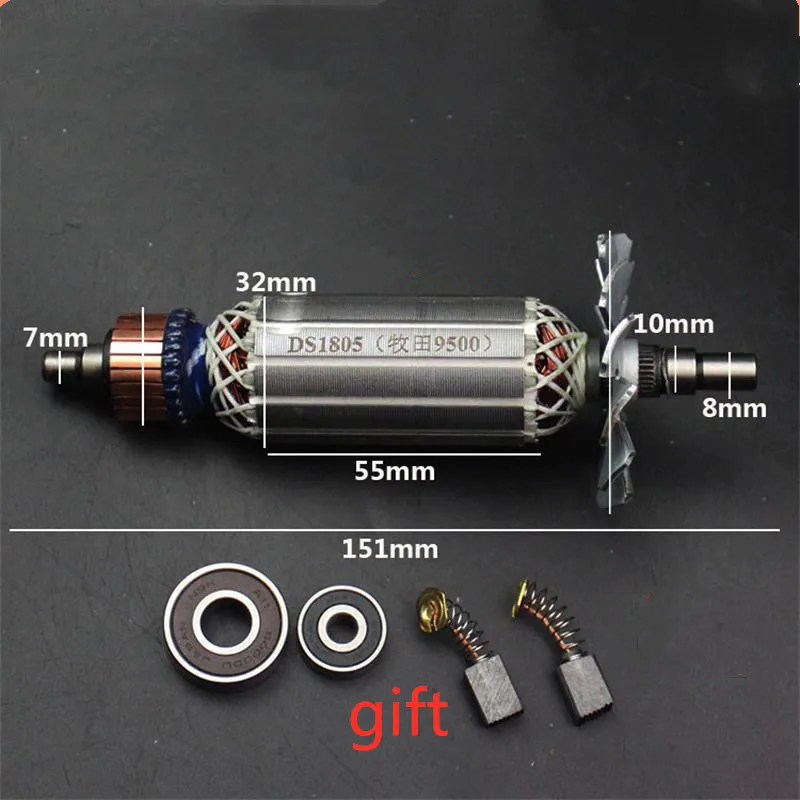 Ротор для угловой шлифовальной машины подходит для угловой шлифовальной машины Makita N9500N, аксессуары для электроинструмента