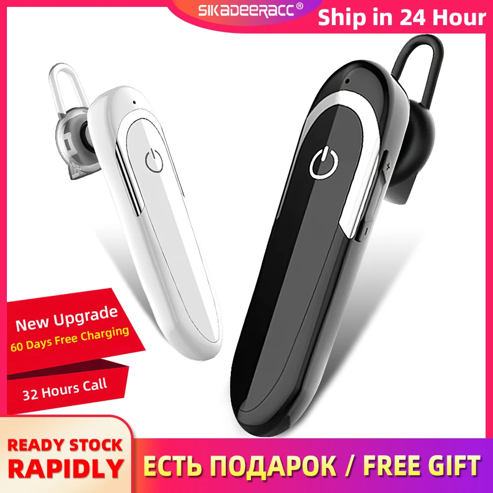 Bluetooth наушники беспроводные стерео объемное снижение Noice Handsfree микрофон бизнес