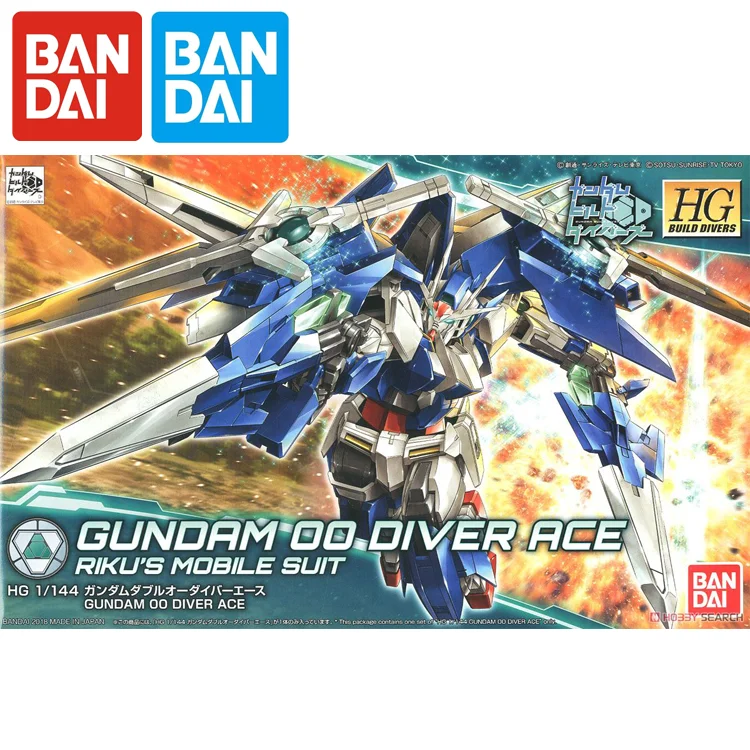 Оригинальный мобильный костюм Japaness HG 1/144 Gundam Модель 00 дайвер Айс рикьюс