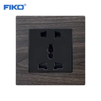 fiko wood grain aluminium alloy panel 13a 5 pin socket%ef%bc%8c13a universal uk wall power standard 86mm86mm power socket