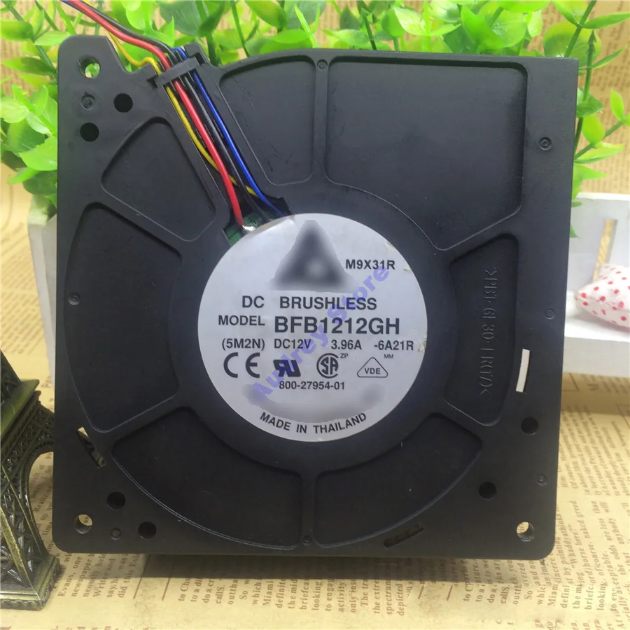 

used Double Ball High Speed Bearing Centrifugal Turbine Blower BFB1212 GH 12CM DC12V 3.96A High Volume Fan