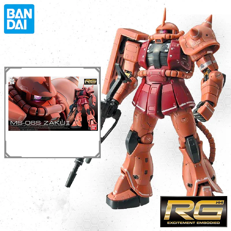 

Оригинальный Bandai RG 1/144 механика мобильный костюм Gundam MS-06S Zaku II командировочный Тип Сборная модель Коллекционная экшн-фигурка игрушка
