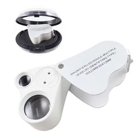 60x 30x portable folding magnifier loupe 2 lens led lights illuminated magnifier magnifying glass jewelry coins stamps antiques