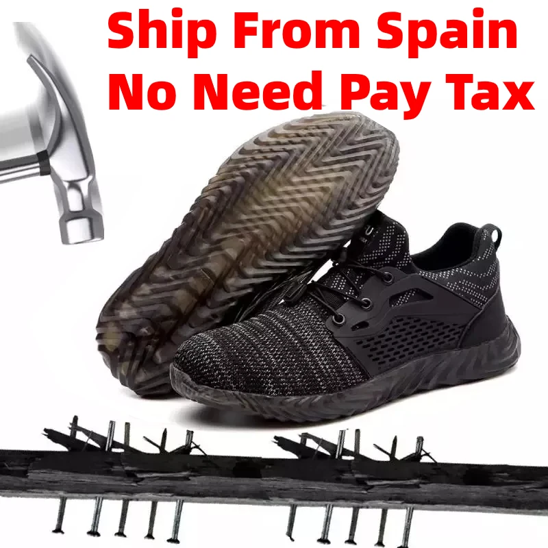 Мужская Рабочая обувь стальным носком Повседневные Дышащие уличные кроссовки