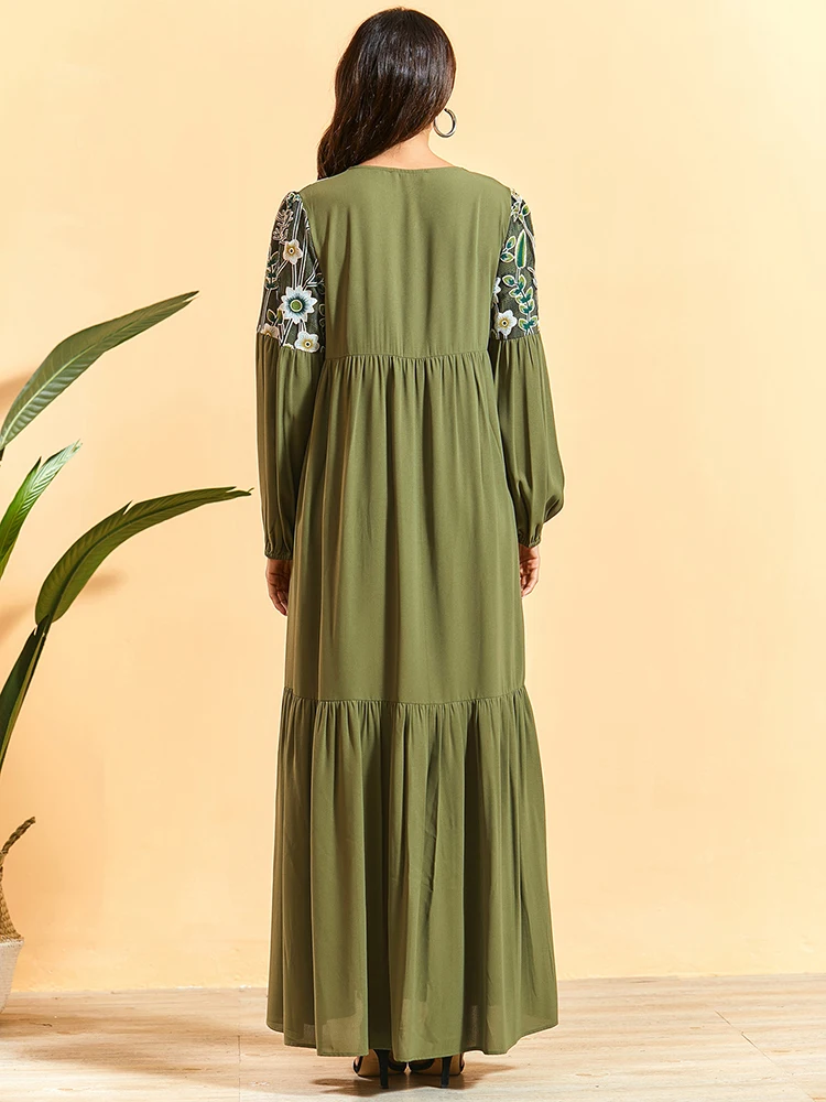 2020 abaya Кафтан Дубай мусульманская модная Женская одежда длинная