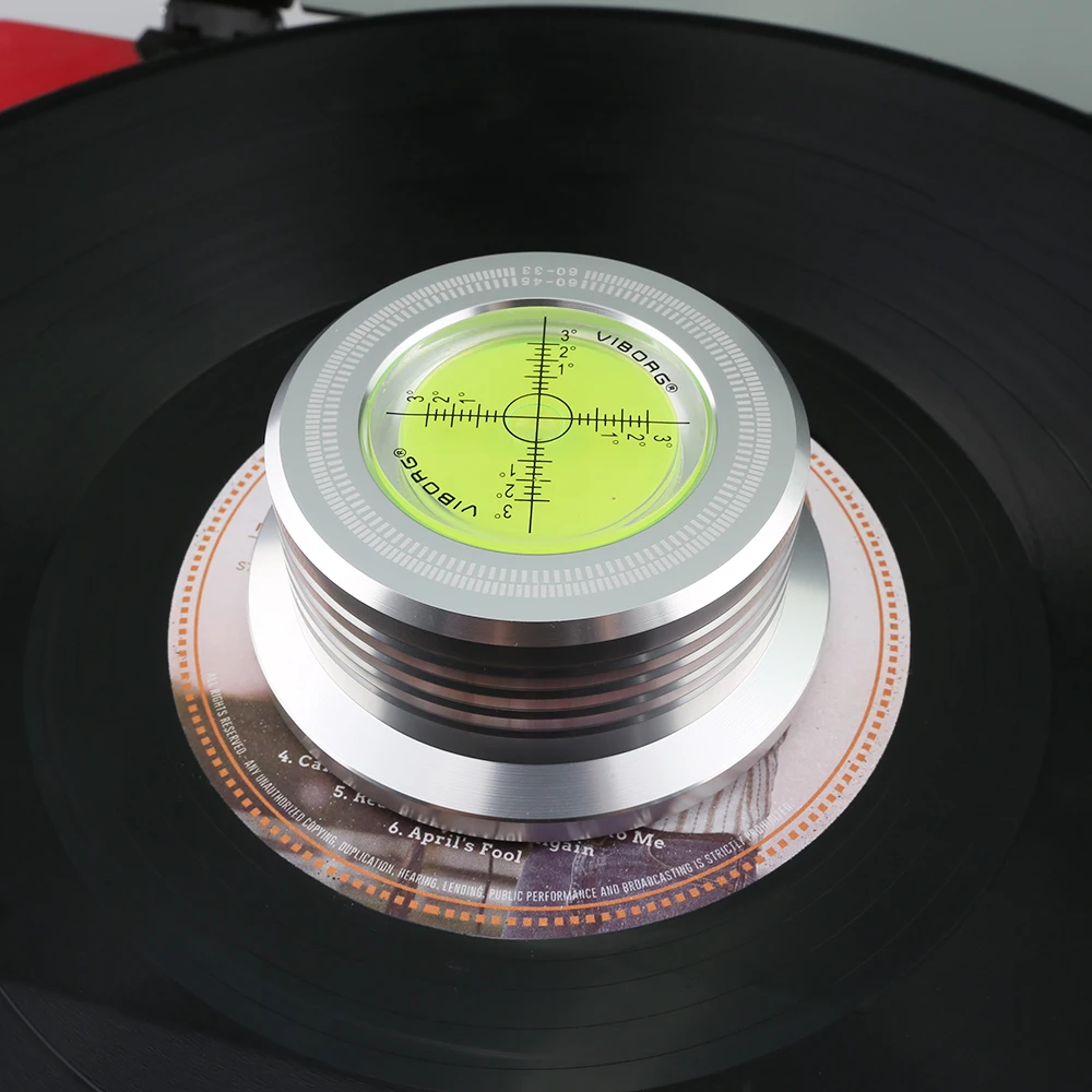Viborg LP628S 60HZ silver 280g Record Weight LP Disc Stabilizer Turntable Vinyl Clamp HiFi |