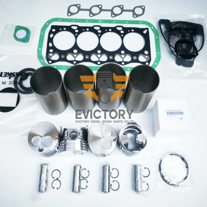 

For excavator ISUZU 4LE1 rebuild kit piston ring cylinder liner gasket bearing set