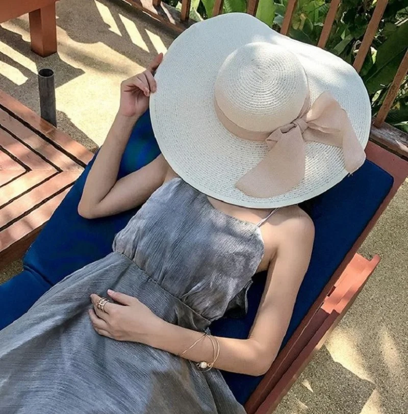 

2021 Uv Sun Protection Hat Wide Eaves Fishing Straw Hat Vacation Umbrella Caps Summer Sun Hat for Women Boater Holiday Beach Cap