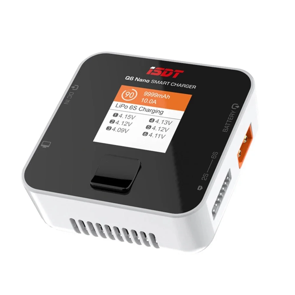 ISDT Q6 Nano BattGo 200W 8A Lipo Battery Charger White Color With XT60 Plug Parallel Charging Board | Электроника