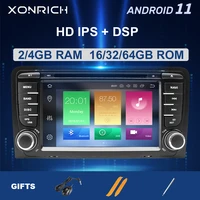4gb 2din android 11 car radio dvd player for audi a3 8p s3 2003 2012 rs3 sportback multimedia navigation audio head unit ips dsp