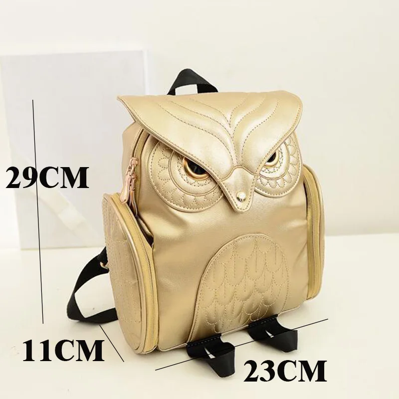 LADSOUL Fashion Personality Embossed Owl Backpack New Lady Cartoon Animal College Style Stitching | Багаж и сумки