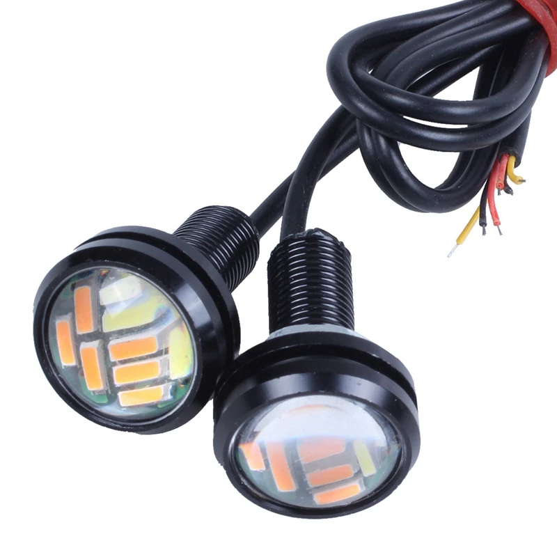 2 шт. 12 в 23 мм двойной цвет переключатель 4014 Led Drl Eagle Eye Дневной светильник |