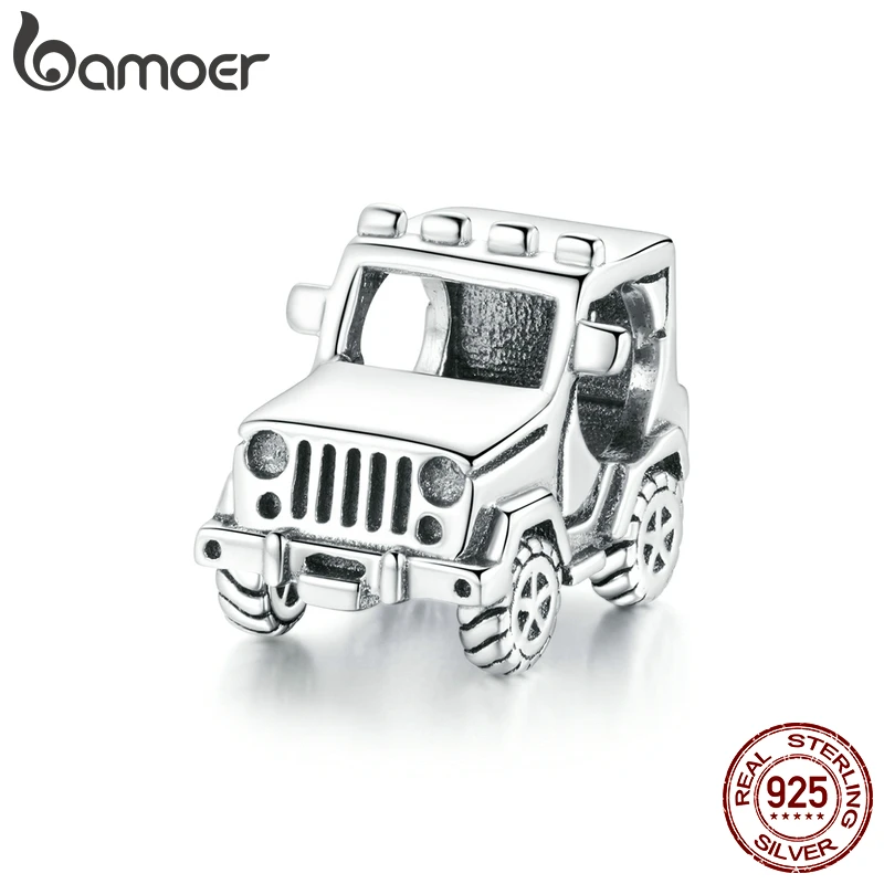 

bamoer Original Authentic 925 Sterling Silver Off-road Vehicle Beads Charm for Women Brand Bracelet & Bangle DIY Jewelry BSC382
