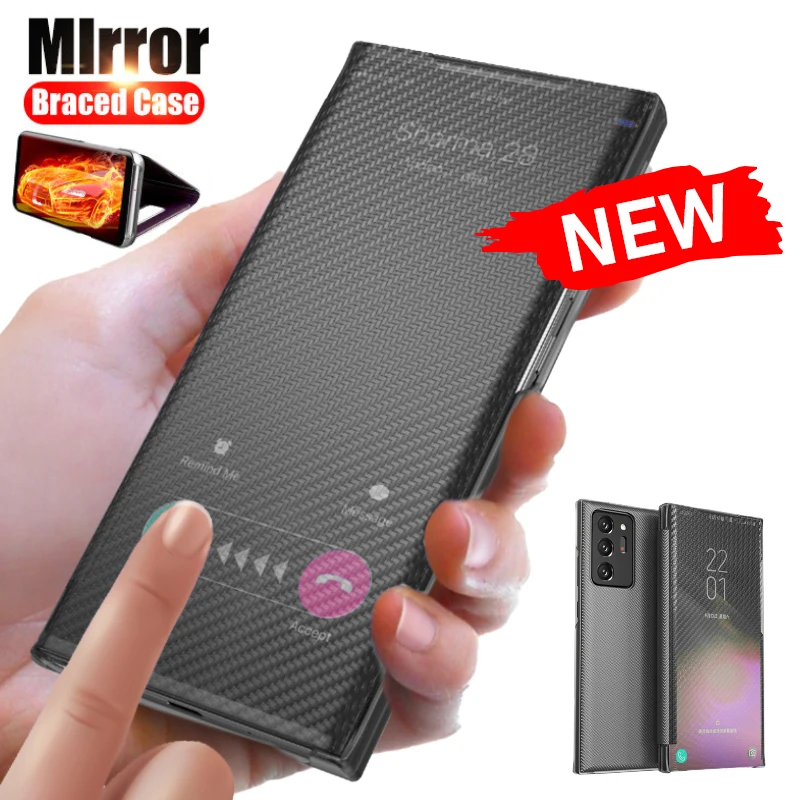 

Роскошный чехол-книжка из углеродного волокна с окошком для экрана iPhone 11 12 Pro 13 Mini Max XR X XS Max 8 7 6 6S Plus SE 2020