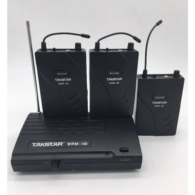 Модернизированная система беспроводного монитора Takstar WPM-100 1 передатчик + 3
