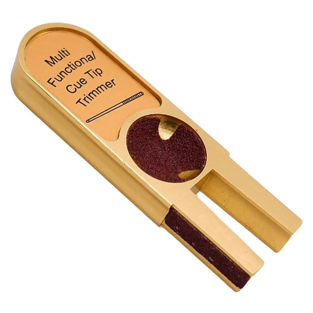 

Muti-functional U-shape Billiards Pool Cue Tip Trimmers Tapper Dime Nickel Shaper Burnisher Repair Tool Accessories