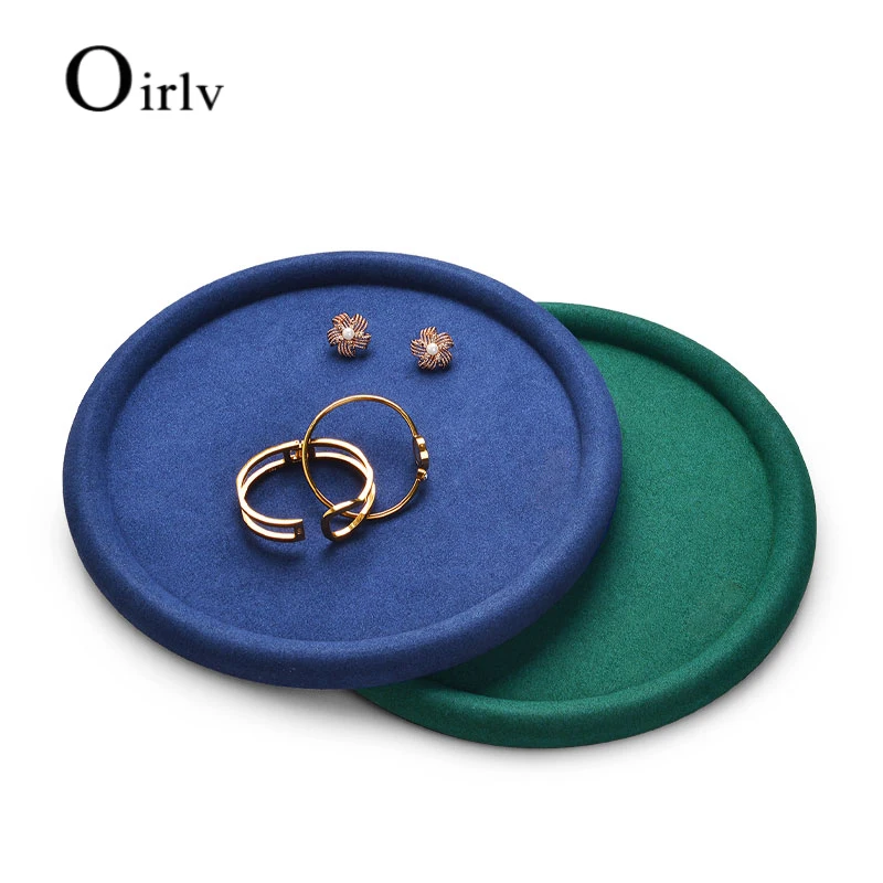 Oirlv Diameter 25 cm Circl Microfiber Necklace Display Trays Customized Jewelry Shop Organizer Pallet