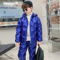 childrens down jacket set boys foreign style white duck down jacket girls winter sports pants middle aged childrens two piec