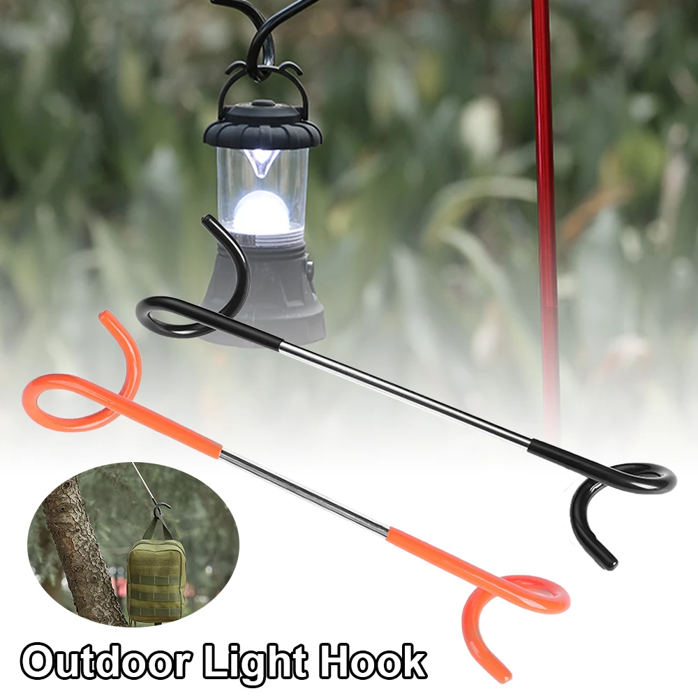 

S Shaped Outdoor Camping Hook Multi-function Tools Tent Lamp Hook Lantern Arm Holder Non-slip Practical Clothes Bag Hanger
