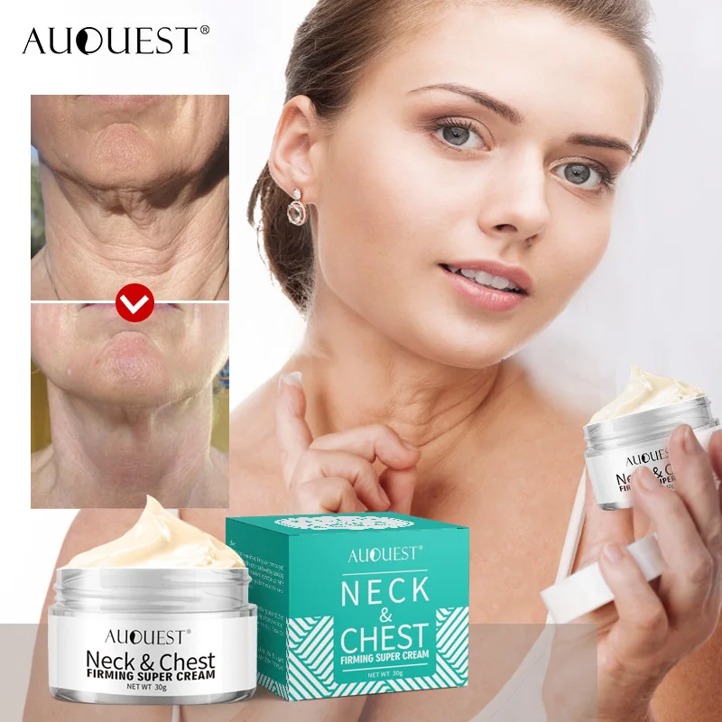 AuQuest Neck Cream Firming Rejuvenation Anti-wrinkle Skin Whitening Moisturizing Serum Tighten Lift Care | Красота и здоровье