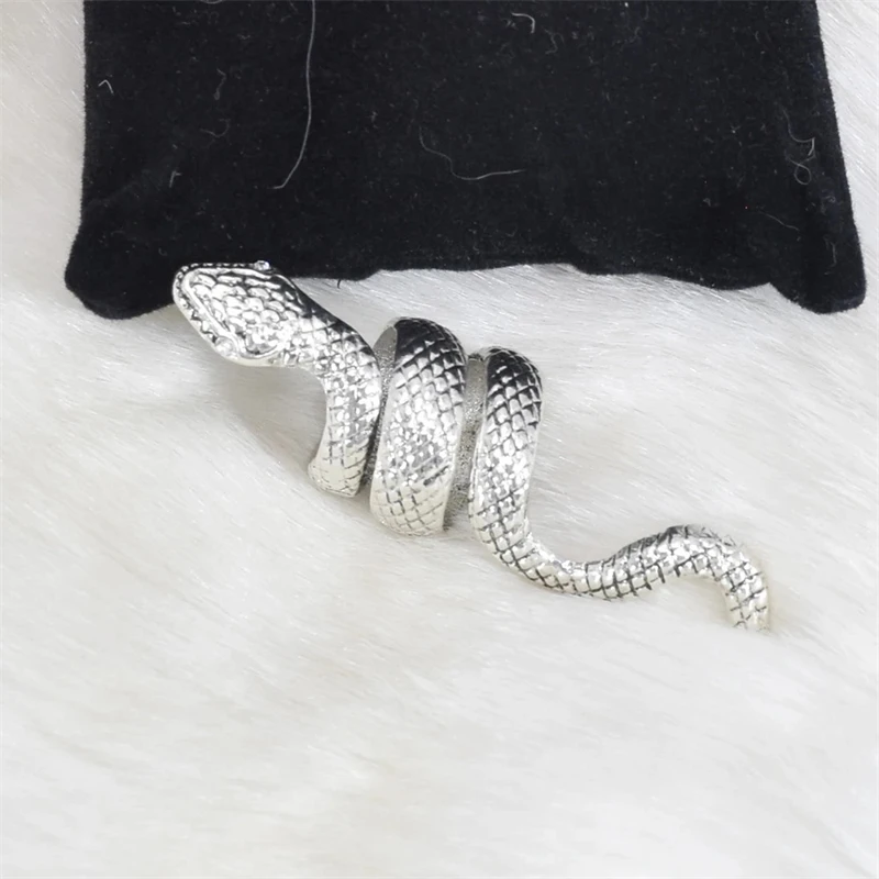 

1pcs Retro Snake Ring Cobra Shaped Punk Exaggerated Spirit Ring Open Ring Temperament Adjustable Ring For Men Women Jewelry