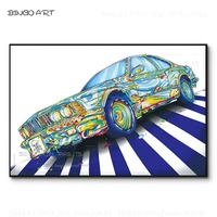 high skills artist hand painted modern abstract car oil painting on canvas rich colors car oil painting for wall art decoration